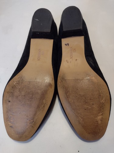Ros Hommerson Taylor Black Shimmer Lizard Print Flats Size 7.5 M - Picture 12 of 15
