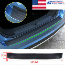 Rear Bumper Guard Sill Plate Trunk Protector Trim Cover Black Rubber Pad Kit Rear Bumper Guard Sill Plate Trunk Protector Trim Cover Black Rubber Pad Kit