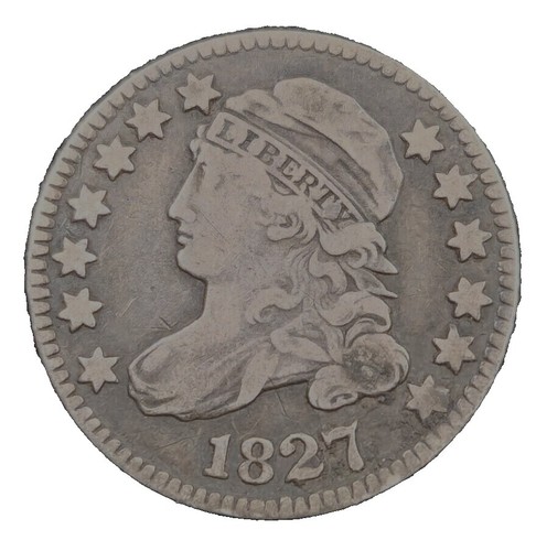 アクセサリー have a good time FRAME TOP SILVER 1827 Capped Bust Dime Pointed Top 1 in 10 C. Large Type - Wide