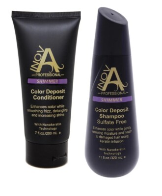 Inova Color Deposit Shampoo 11oz & Conditioner 7oz for Blonde Hair / Pelo Rubio