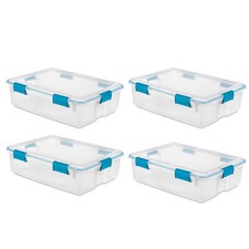 Sterilite Gasket Box, Stackable Storage Bin w...
