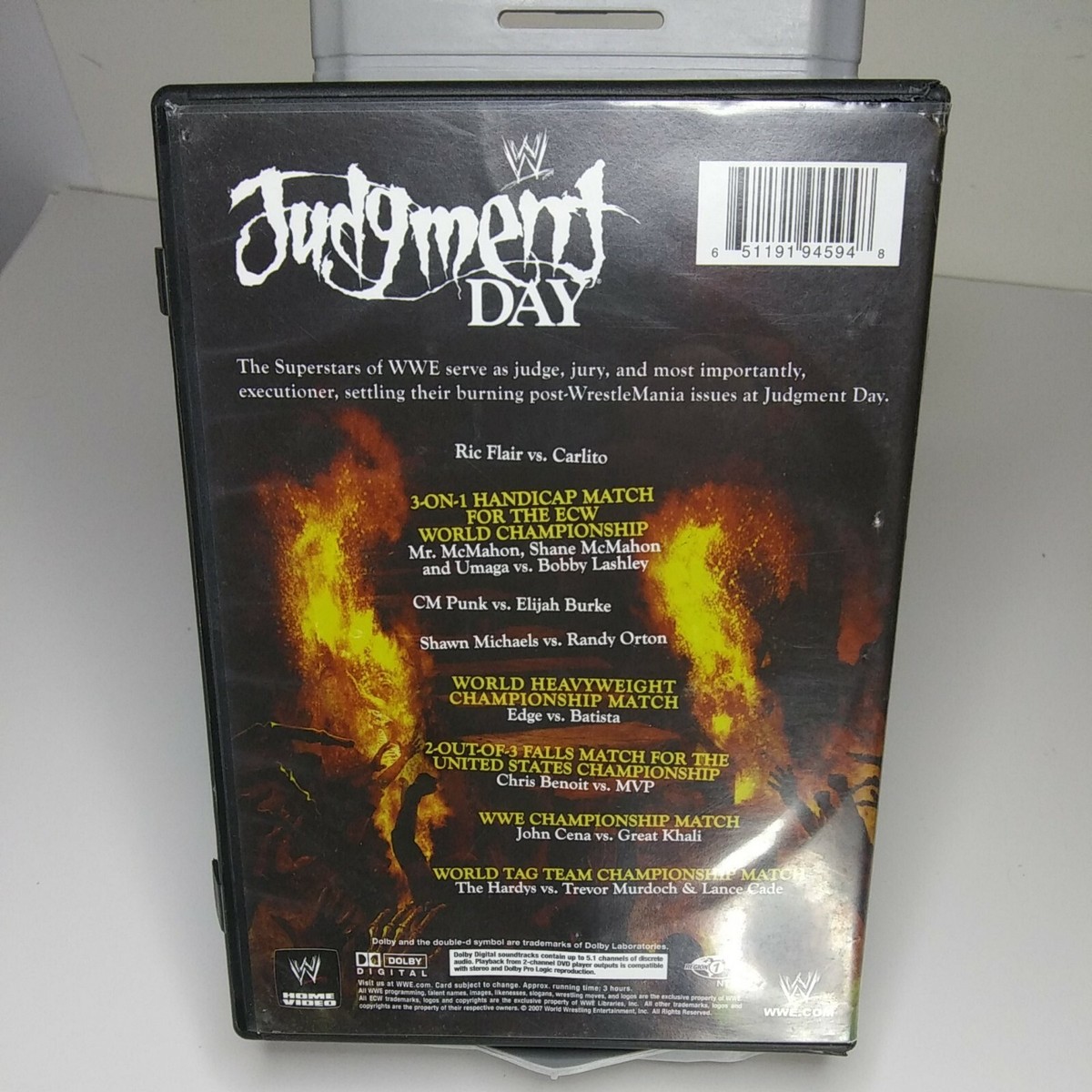 WWE 2007 -Judgment Day- DVD Professional Wrestling Home Video | eBay