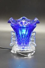 Electric Aroma Oil Warmer Dimmer Switch High-Quality Design Glass Enriched Blue