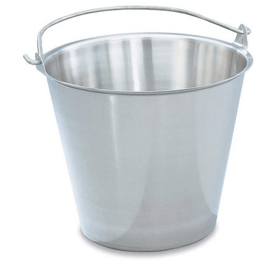 VOLLRATH 58160 Dairy Pail,12.06 in Dia,SS 4NDZ9