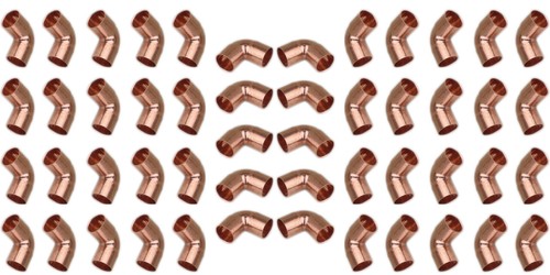 Copper Pipe Fittings 90 Degree Elbow 1/2" Inch - Lot of 50