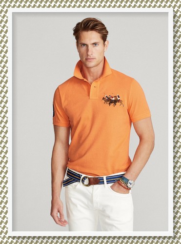 Custom Slim Fit Triple-Pony Polo Shirt 