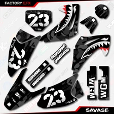 Black Savage Camo Racing Graphics Kit fits Honda CRF150 03-07 CRF 150 Decals