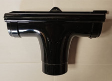 Half Round Guttering Downpipe Accessories  75mm/90mm  Black