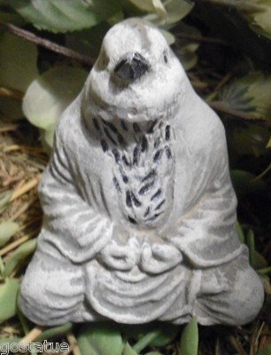 Meditation bird buddha latex mold 3.75'' H x 3''W plaster cement mould