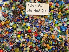  150   Piece Glass Beads 3oz Millefiori Mixed Lot 5 Craft Jewelry     