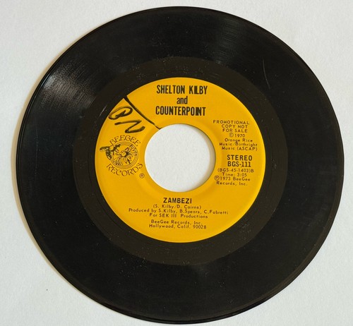 Shelton Kilby und Kontrapunkt Sambesi Rare Promo Beegee Soul Funk Breaks 45