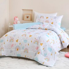 Comforter Set for , Boys, Girls, 4 Pieces Bed-in-a-Bag Bedding Set, All Seaso...