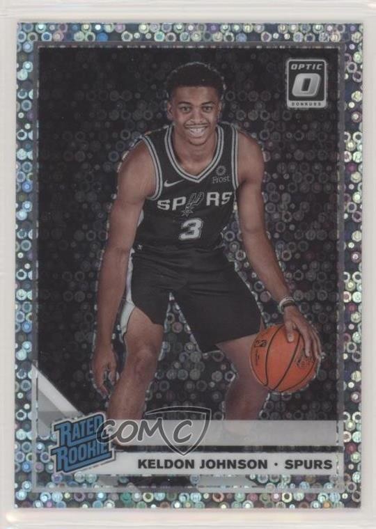 2019 Panini Donruss Optic Rated Rookie Fast Break Prizm Keldon Johnson #186 9l4