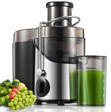 Extractor de jugos 800W con boca ancha y 3 ve...