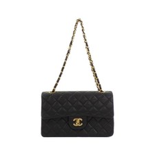 Chanel 1113 Lambskin Shoulder Bag Women Black One Size 654460