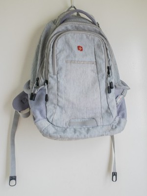 Swiss Gear gray men solid polyester backpack