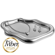 Mber Stainless Steel Jewelry Tray, Jewelry Decorative Tray Ring Trinket Dish