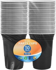 50 Pack Plastic Cups 16oz 470ml Reusable Party Cups for Events