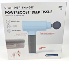 Sharper Image Powerboost Massage Gun Version 3.0-5 Attachments, Quiet Motor,