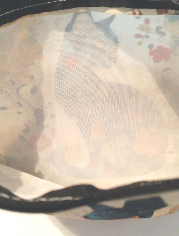Elegante bolsa de maquillaje floral para gatos Foto 3 de 3
