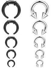 Septum Stretching Kit 14g 12g 14 8g 6g 4g 14 12 Gauge Big Nose Piercing Rings...