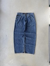 Vintage Y2K Southpole Dark Wash Wide Leg Baggy Denim Jeans Men  s 34x30.5