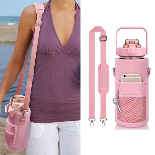Adjustable Shoulder Strap Water Bottle Case Sleeve Tumbler Holder Bag Shopping - Picture 4 of 18