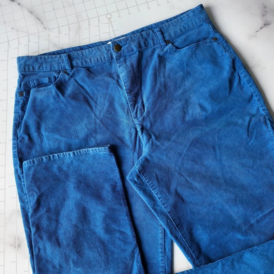 Pantalones Coldwater Creek para mujer talla 36x33 azul chino elástico pana exterior Foto 4 de 4