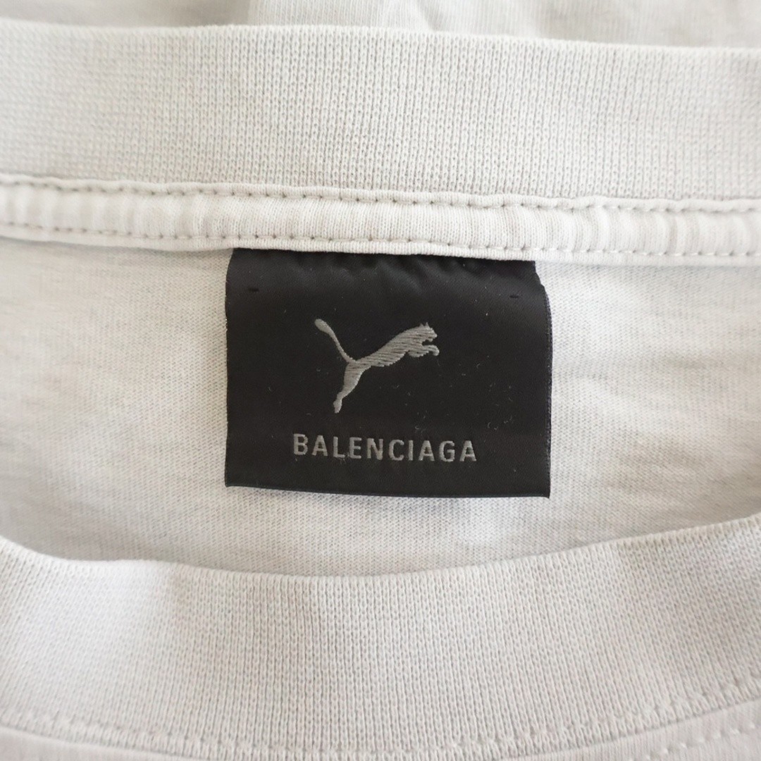 BALENCIAGA X PUMA Dirty Effect Oversized Short Sleeve T-shirt Gray 831305 Used e thumbnail 6
