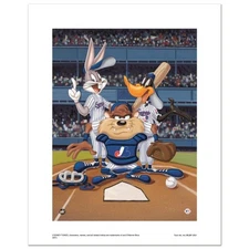 At the Plate (Expos) Numbered Limited Edition Giclee from Warner Bros. with Cert