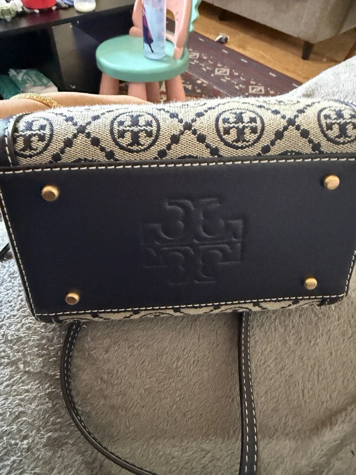 Tory Burch T Monogram Petite Barrel Bag, Small Tote, TB Bag - Image 4 of 4