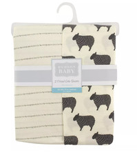 Hudson Baby Infant Cotton Fitted Crib Sheet, Sheep
