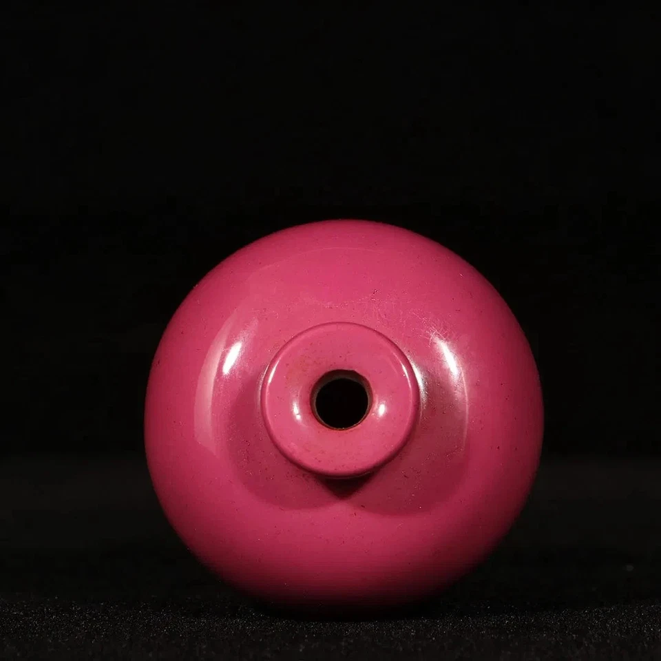 Китайская красная глазурь фарфоровая табакерка B - Изображение 3 из 4