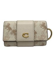 COACH          6-Ring Key Case - Horse and Carriage Print ivory CI210
