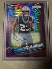 2025 Prizm Purple Pulsar Auto Trevor Etienne RC Panthers NFL