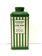 vintage Mennen talcum for men natural tint 9 oz. tin