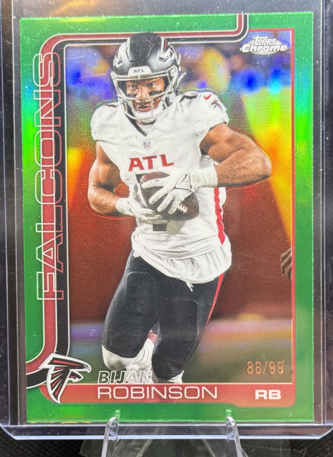 2025 Topps Chrome - Bijan Robinson #16 Green Refractor /99