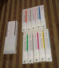 11 Lot Genuine EPSON 7900 350ml Ink Cartridges T5961 T5962-T5969 Used 2012