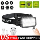 COB LED Headlamp USB Rechargeable Headlight Bar Head Band Torch Work Light 6000K