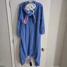 Disney Eeyore Hooded One Piece Sleepwear Pajamas Jump Suit Large Newcosplay