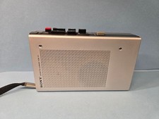 Sony TCM-111 Cassette recorder Silver Metal 1979 Player Cover - Mostly Working