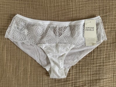Simone Perele Reflet Boyshort Panties White Lace Int 1 Size Small NWT $70