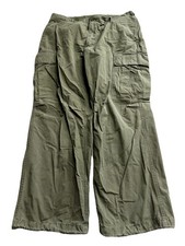 1960s Jungle Fatigue Pants OG 107 Poplin Vietnam 60s Med Short Trousers 34X29