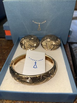 Vintage Pierre Lang Bangle And Earrings Set