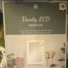 Comfort Bay LED Lighted Vanity Mirror Touch Sensor, White Rectangle Tabletop — photo 1