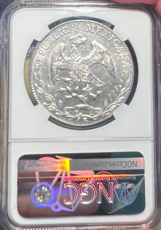 1891GO RS MEXICO 8R REALES NGC Unc Detalles Recién Calificados Foto 4 de 4