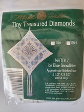 Mill Hill Tiny Treasured Diamonds Cross Stitch Kit MHTD17 Ice Blue Snowflake