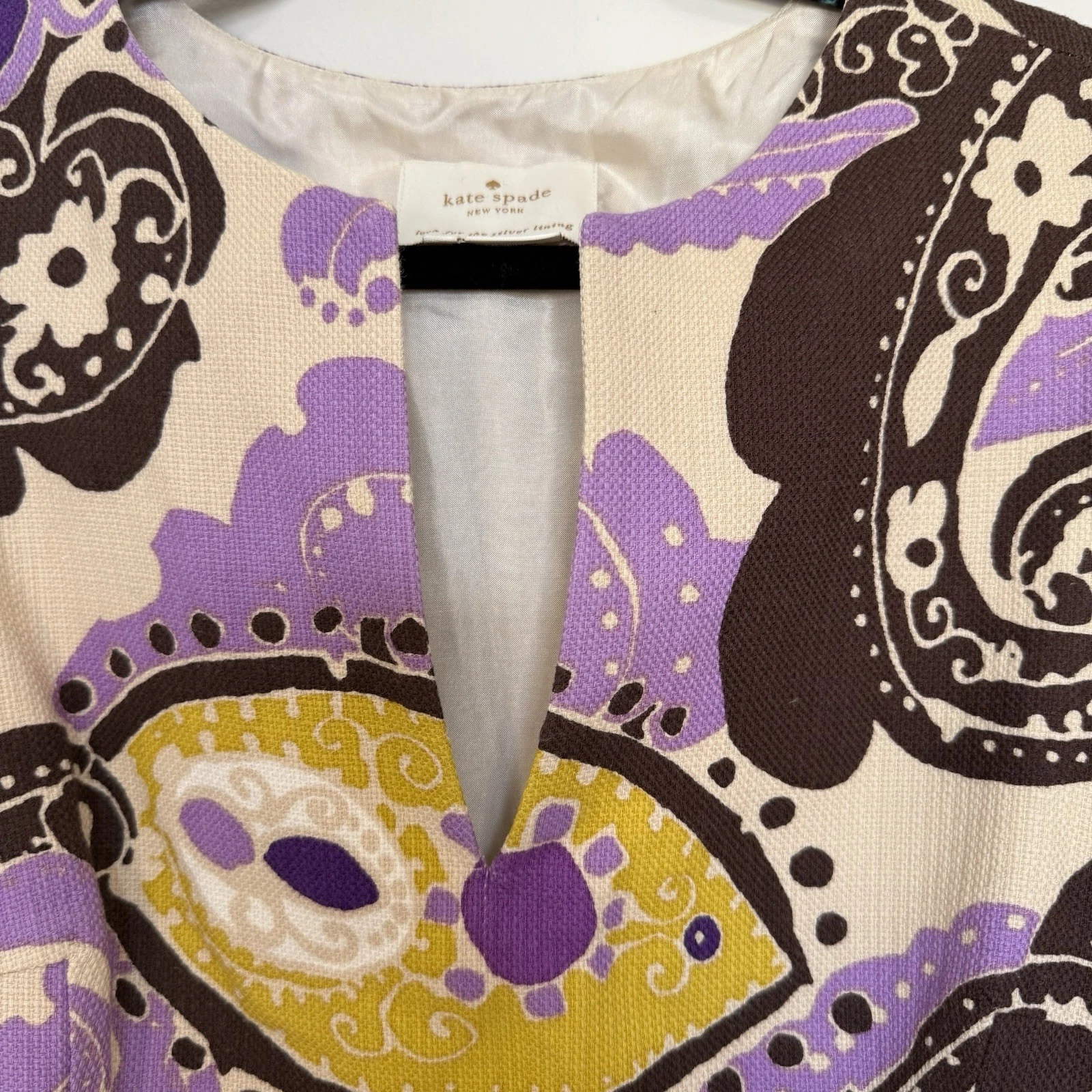 Abito Kate Spade Keiran ortensia marocchino paisley tubino cotone 2 $398