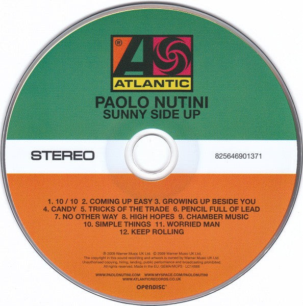 Paolo Nutini - Sunny Side Up - Cd - G2Z-image