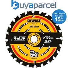Dewalt DT10624 Circular Saw Blade 165 x 20mm x 24 Tooth ELITE Extreme Framing